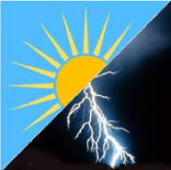 Sun and Lightning Logo